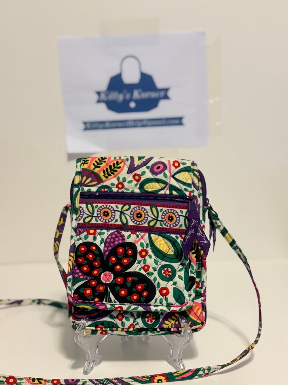 NWOT Vera Bradley Viva La Vera Quilted Floral Hipster/Crossbody Bag Multicolor